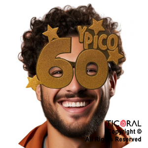 Anteojo 60 aos y pico con estrellas oro x 1